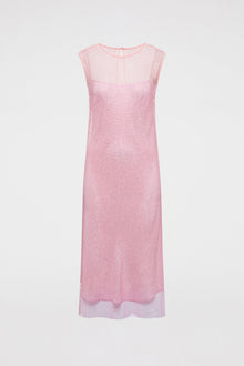 Diamante Mesh Dress Pale Pink PALE.PINK - Scanlan Theodore US