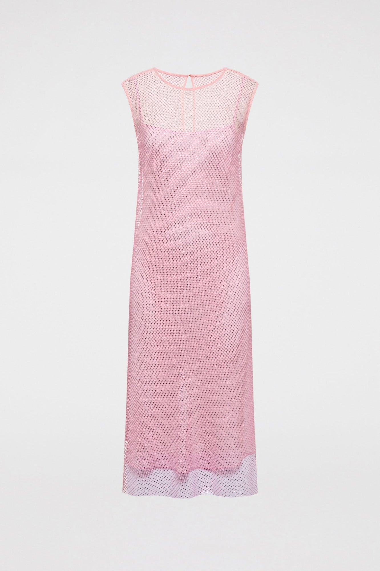 Diamante Mesh Dress Pale Pink PALE.PINK - Scanlan Theodore US