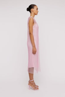 Diamante Mesh Dress Pale Pink PALE.PINK - Scanlan Theodore US