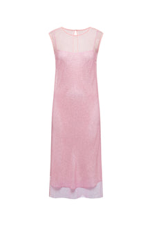 Diamante Mesh Dress Pale Pink PALE.PINK - Scanlan Theodore US