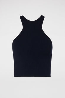 Crepe Knit Racer Singlet Navy NAVY - Scanlan Theodore US