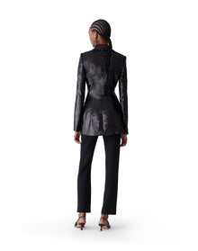 Single Breasted Peak Lapel Jacket | Black