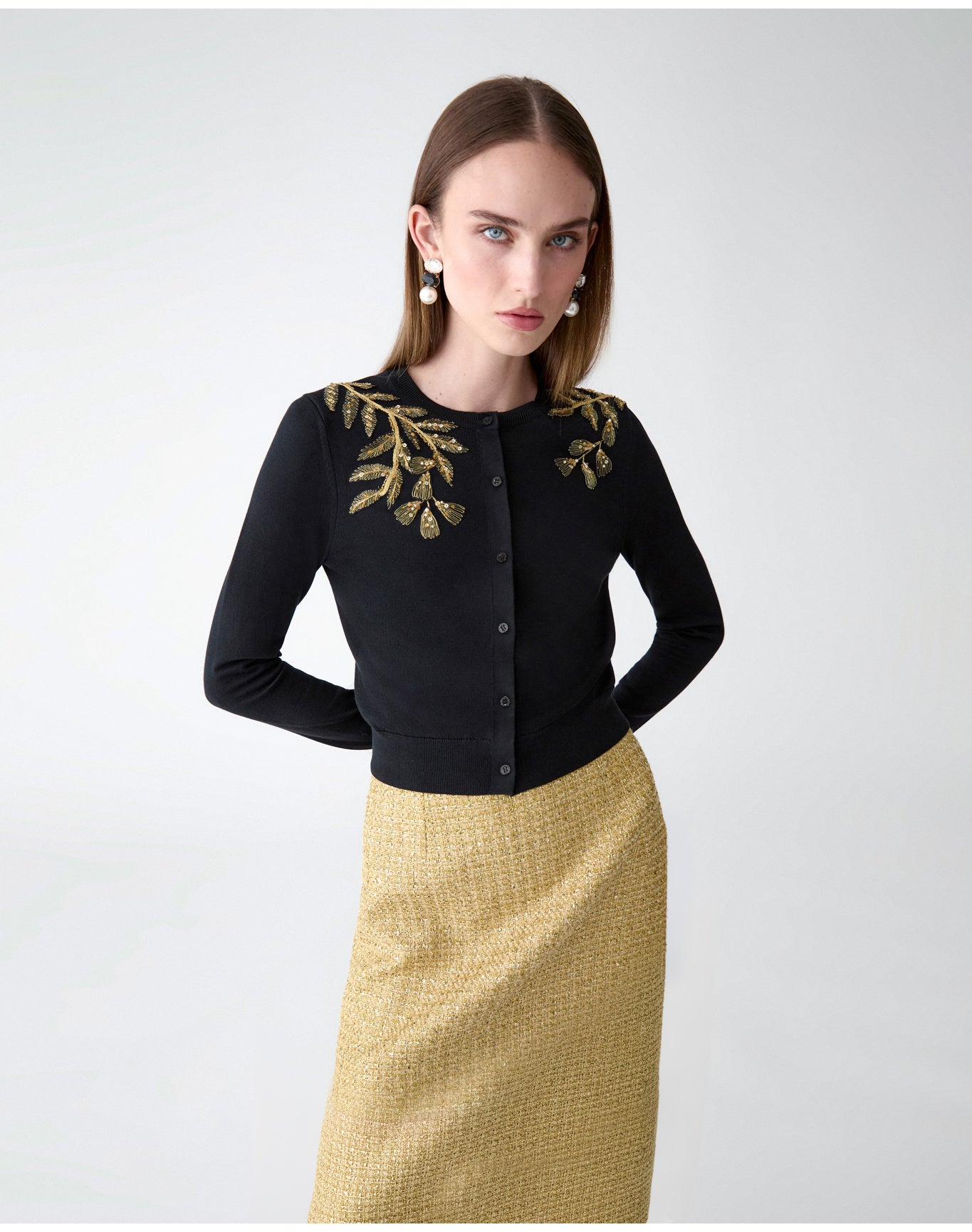 Midi Skirt | Gold