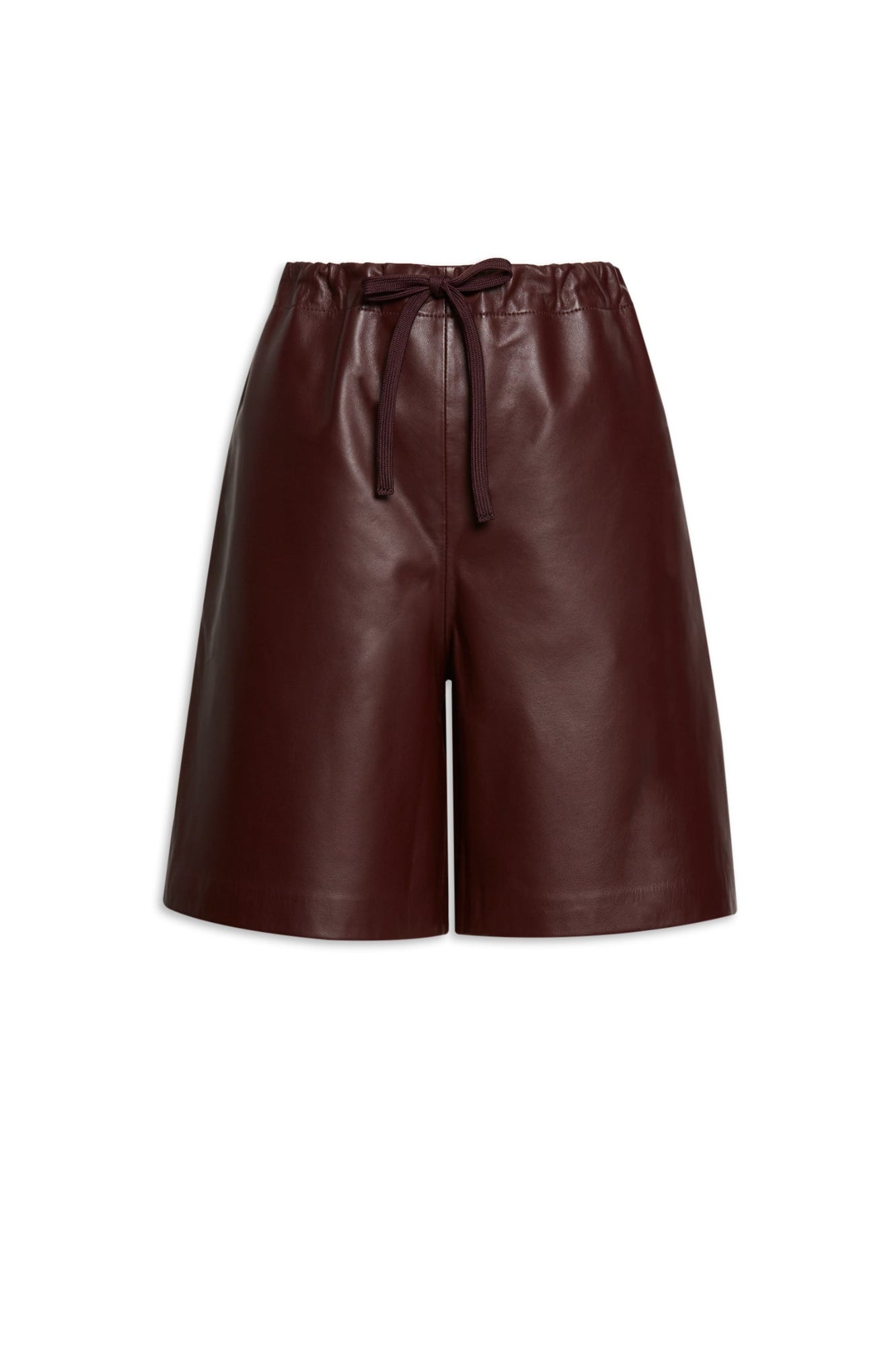 Leather Short | Aubergine