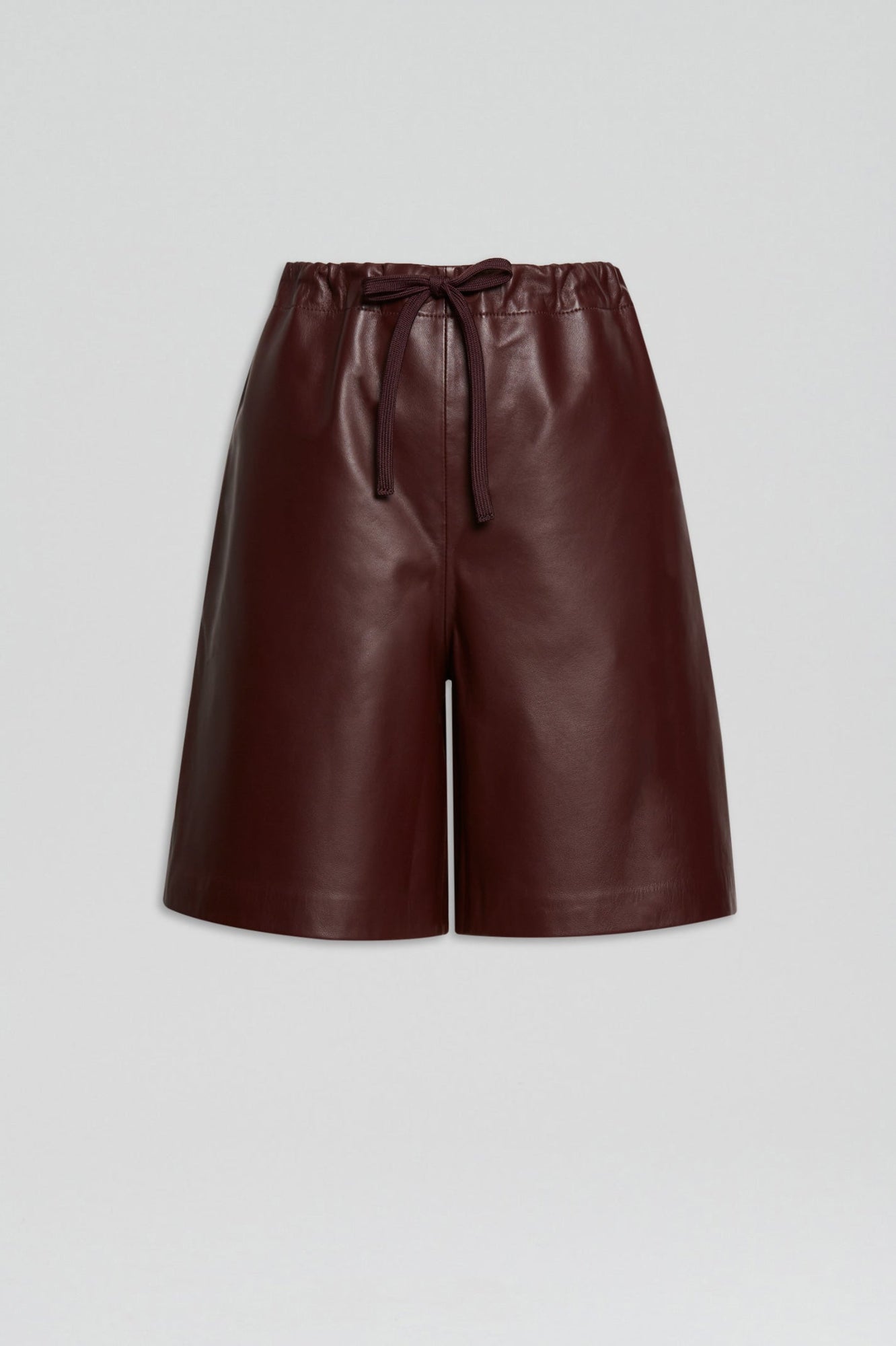 Leather Short | Aubergine