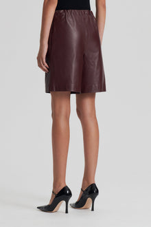 Leather Short | Aubergine