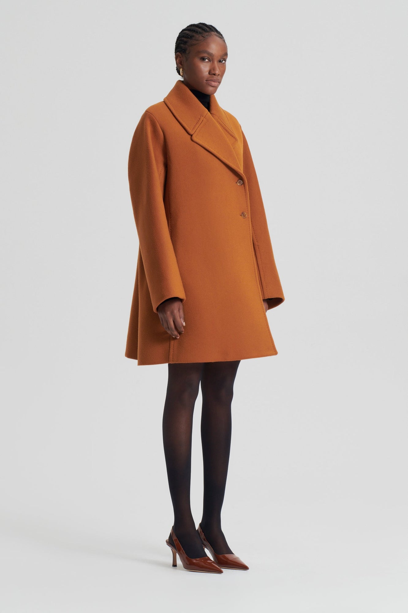 Melton Pea Coat | Ginger