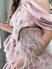 Feather Handbag | Dusty Pink