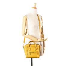 Celine | Pre-Owned Nano Leather Luggage Tote | Yellow/Mustard