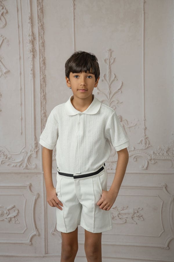 Boys | Alex Short Sleeve Polo Shirt | White