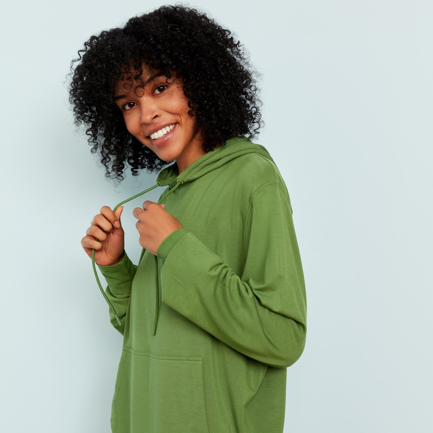 Lightweight Modal French Terry Hoodie | Cactus