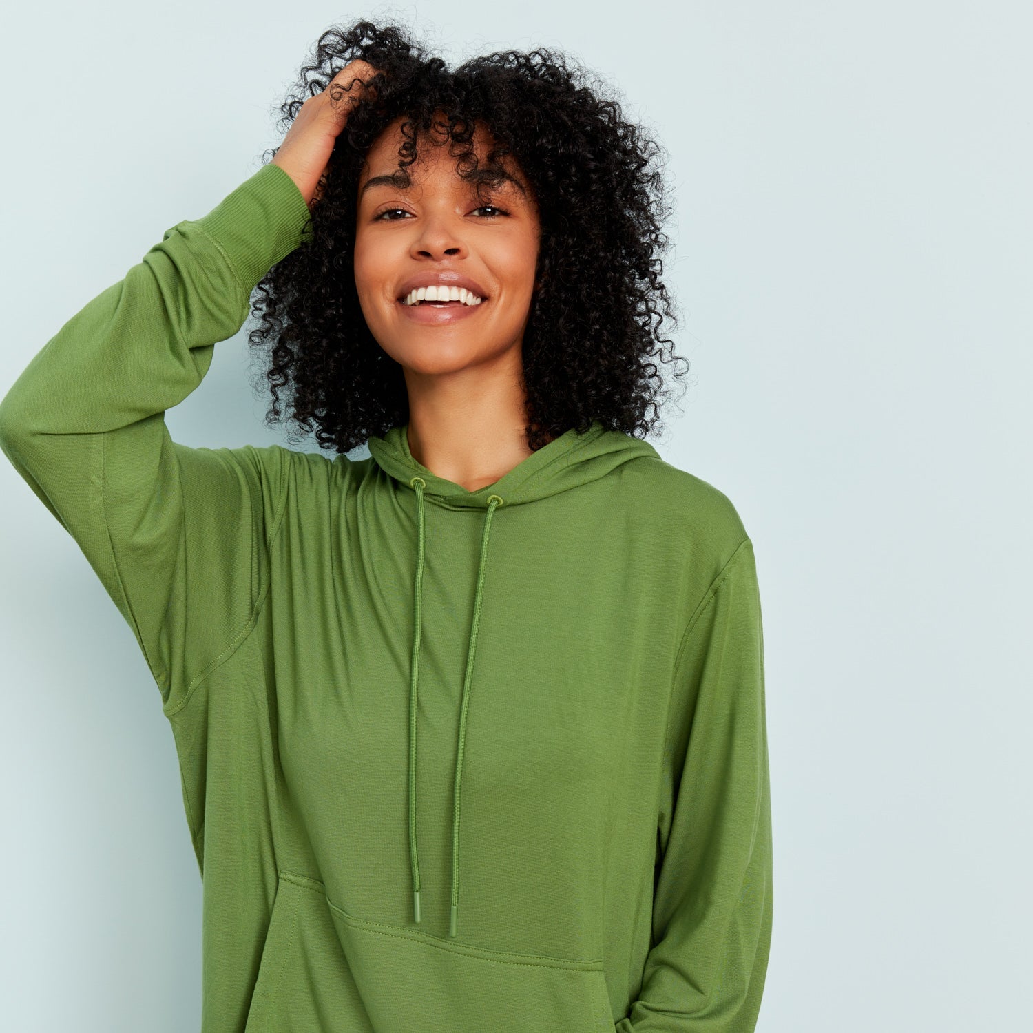 Lightweight Modal French Terry Hoodie | Cactus