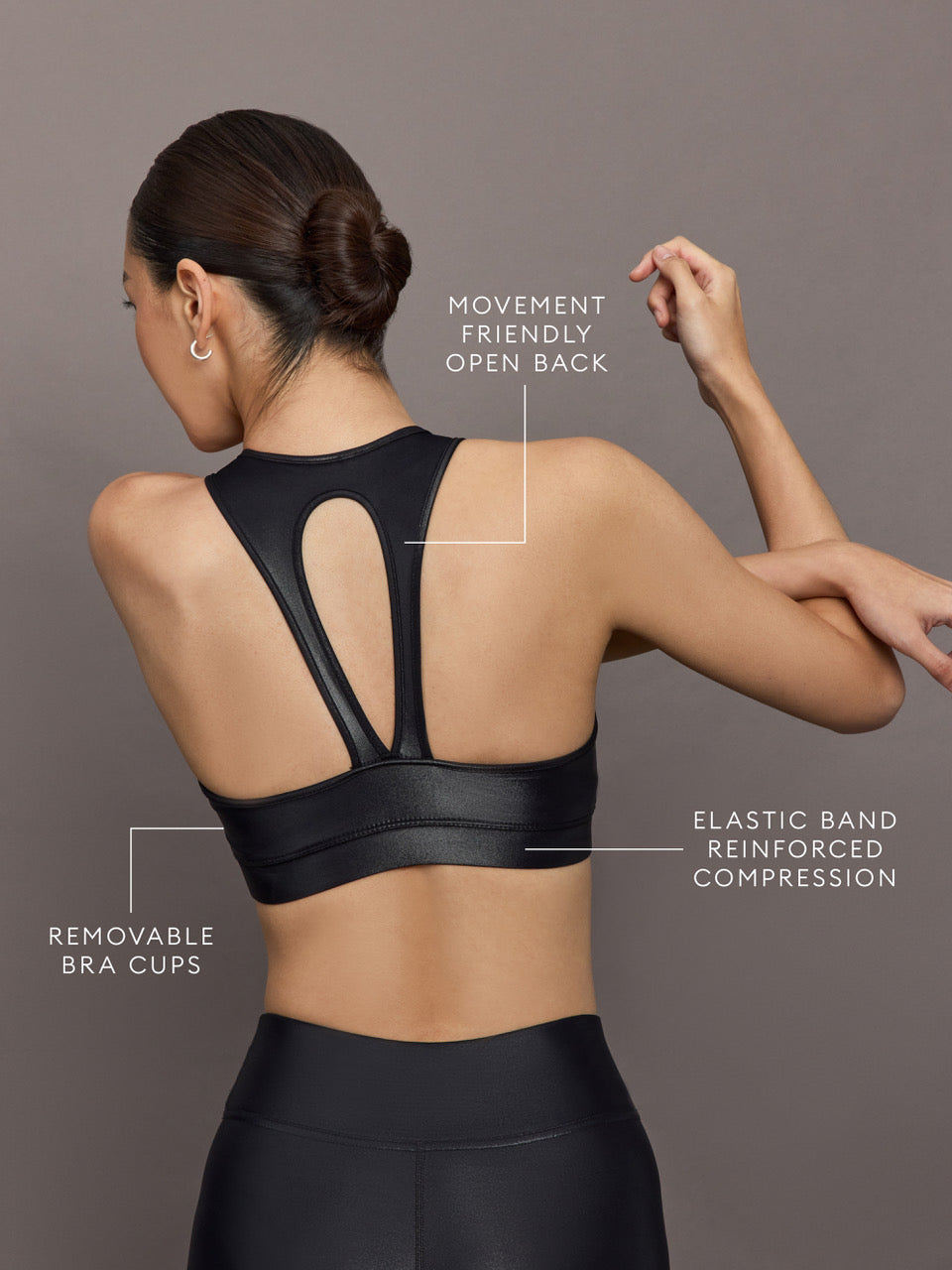 Action Bra 2.0 in Takara Shine | Black