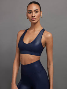 Action Bra 2.0 in Takara Shine | Navy Blazer
