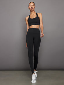 T Back Bra In Diamond Compression | Black