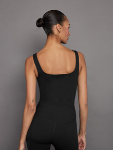 Ribbed Tank | Black