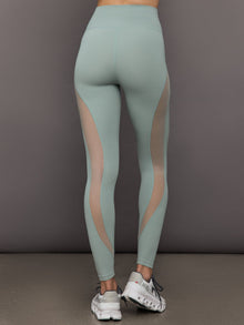 Sheer Spliced Legging in Melt | Sage