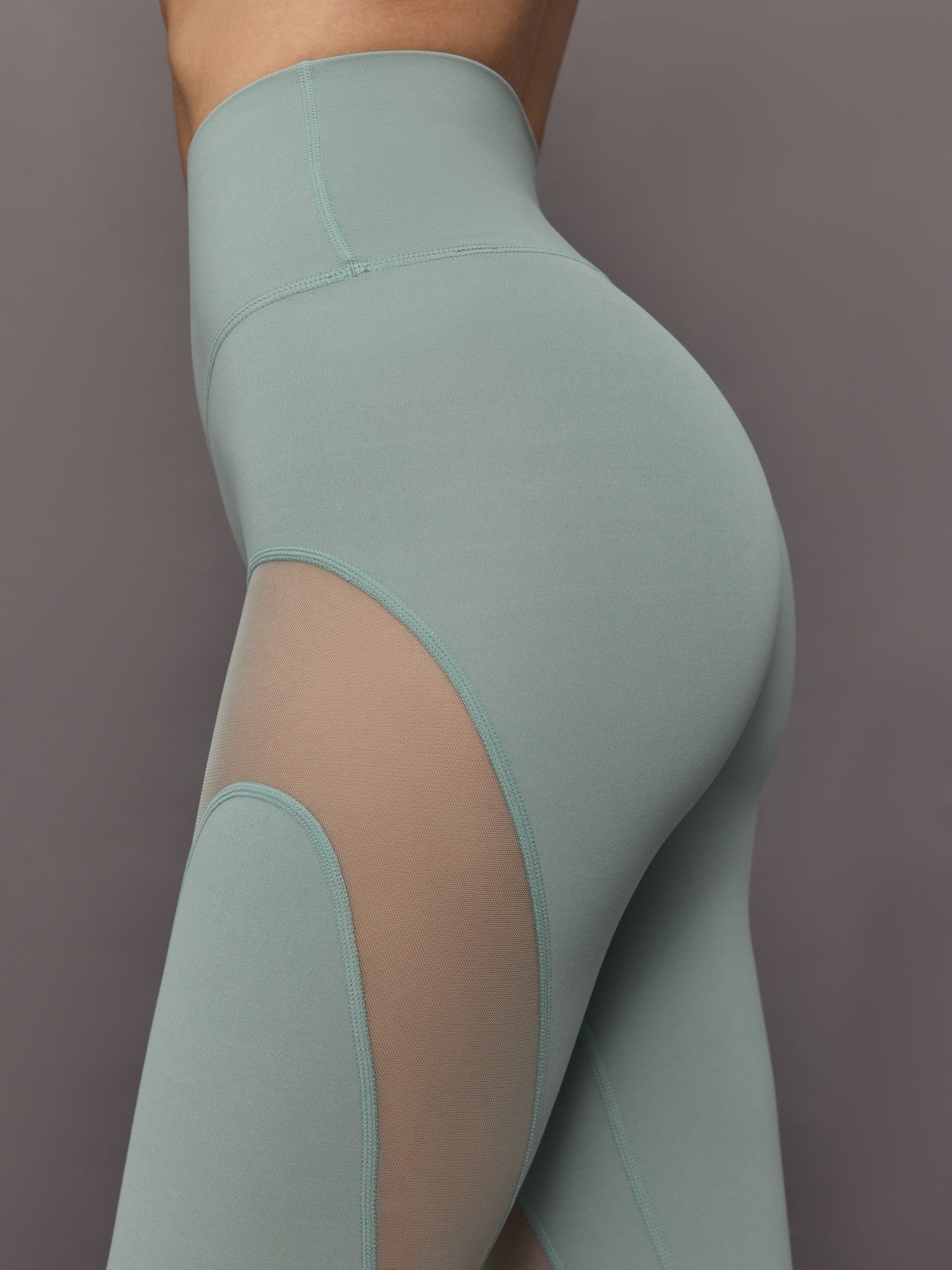 Sheer Spliced Legging in Melt | Sage