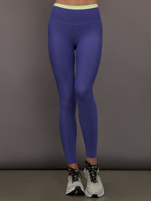 Contrast Waistband Legging in Melt | Future Dusk / Matcha