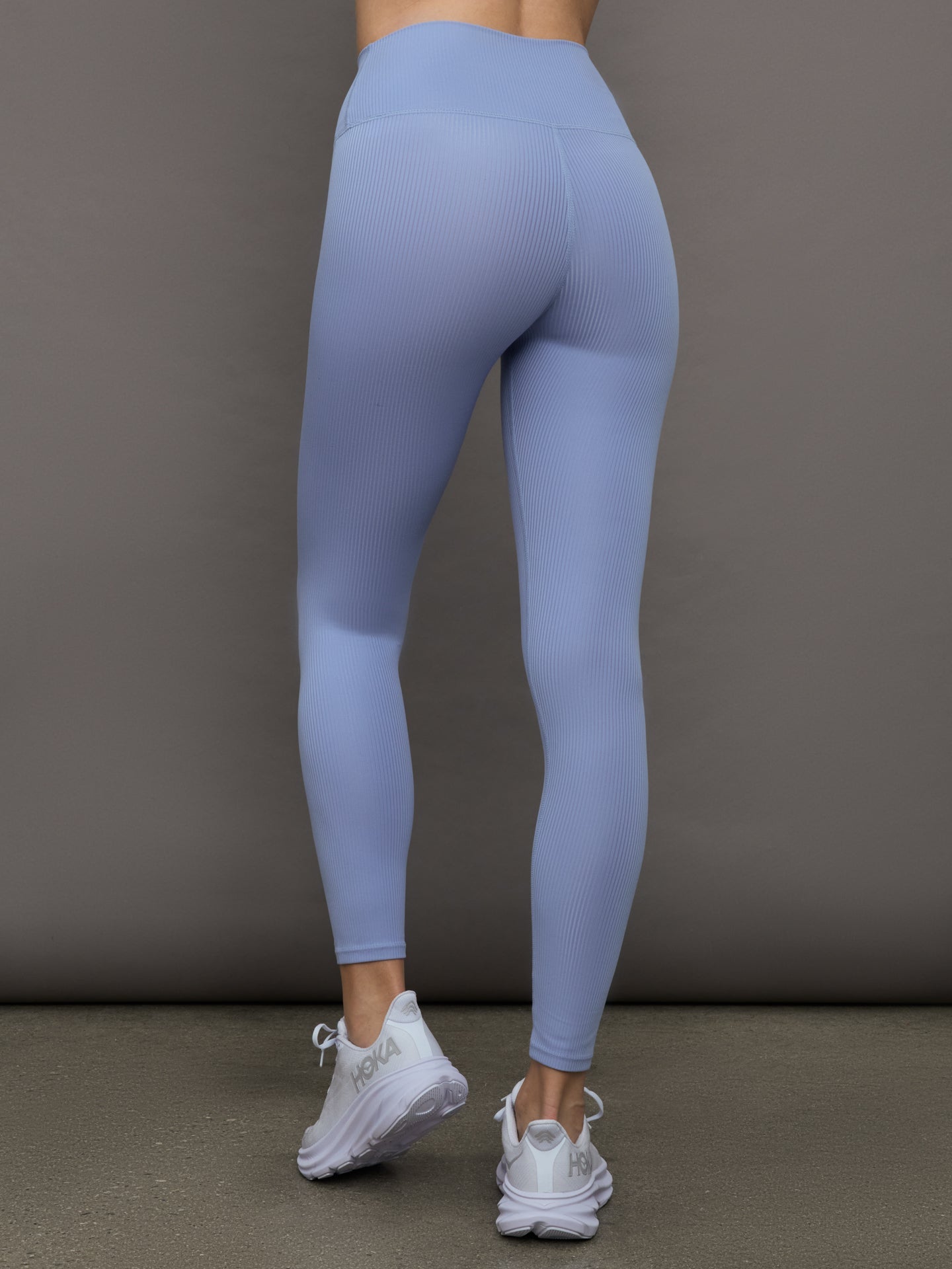 High Rise Legging in Ribbed Melt | Hydrangea