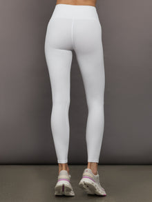 High Rise Legging in Ribbed Melt | White