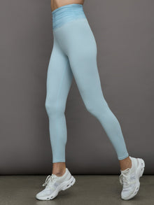 Carbon38 | Ruched Mesh Legging in Melt | Sky Blue