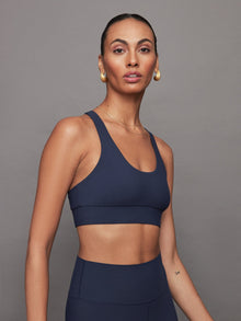 Carbon38 | Scoop Racerback Bra in Melt | Navy