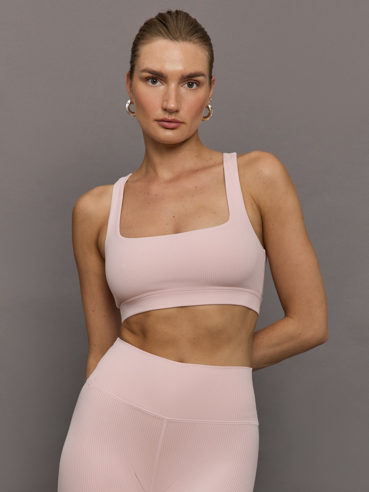 Racerback Bra in Ribbed Melt | Lotus