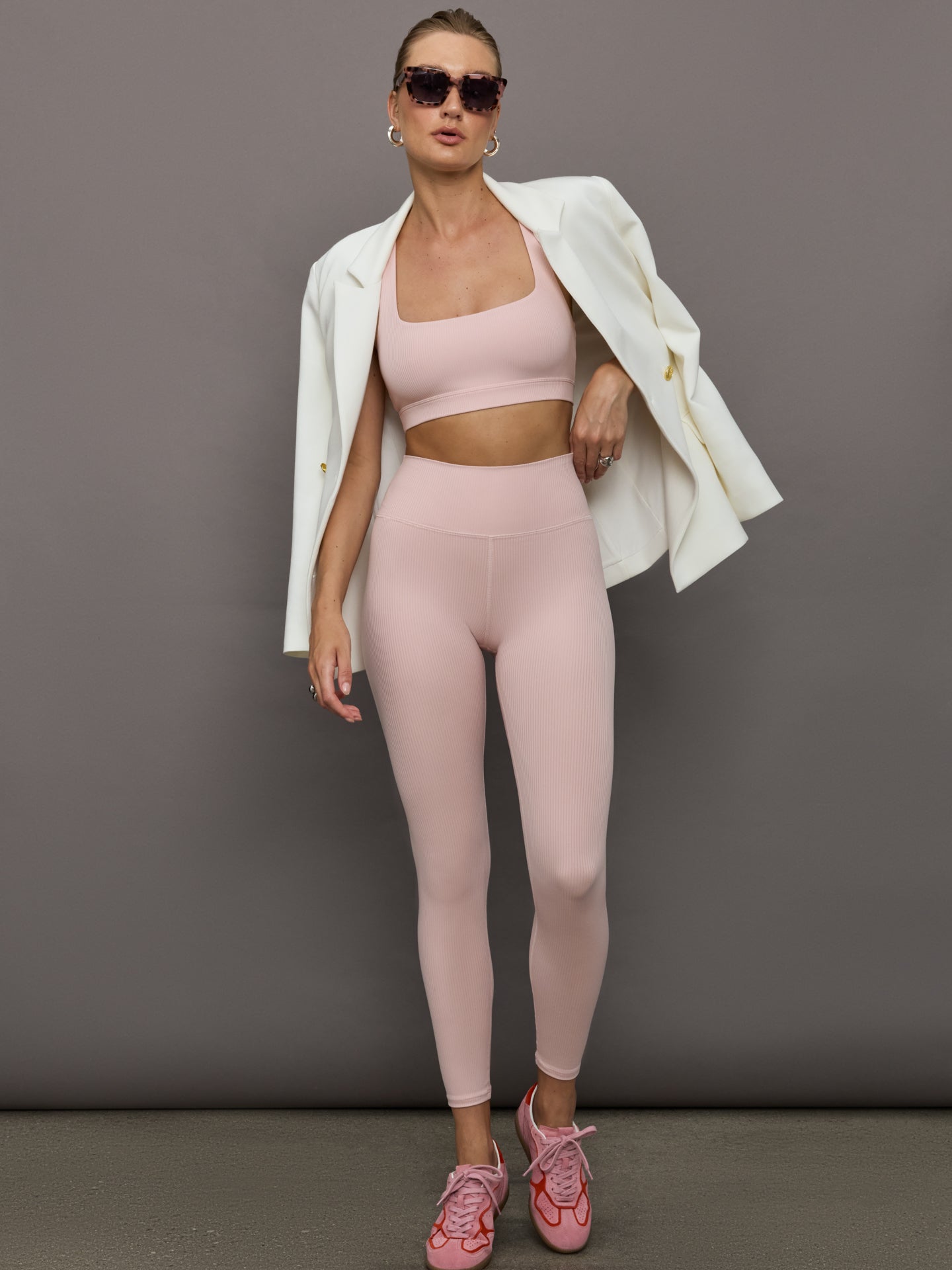 Racerback Bra in Ribbed Melt | Lotus