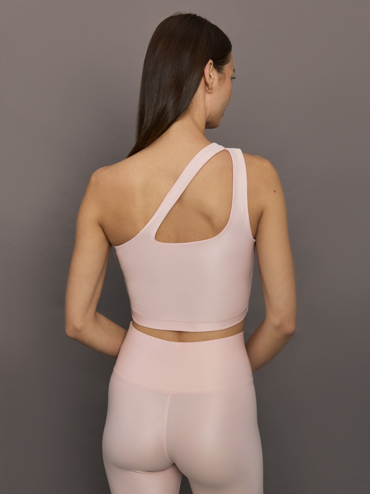 One Shoulder Bra Top in Takara Shine | Lotus