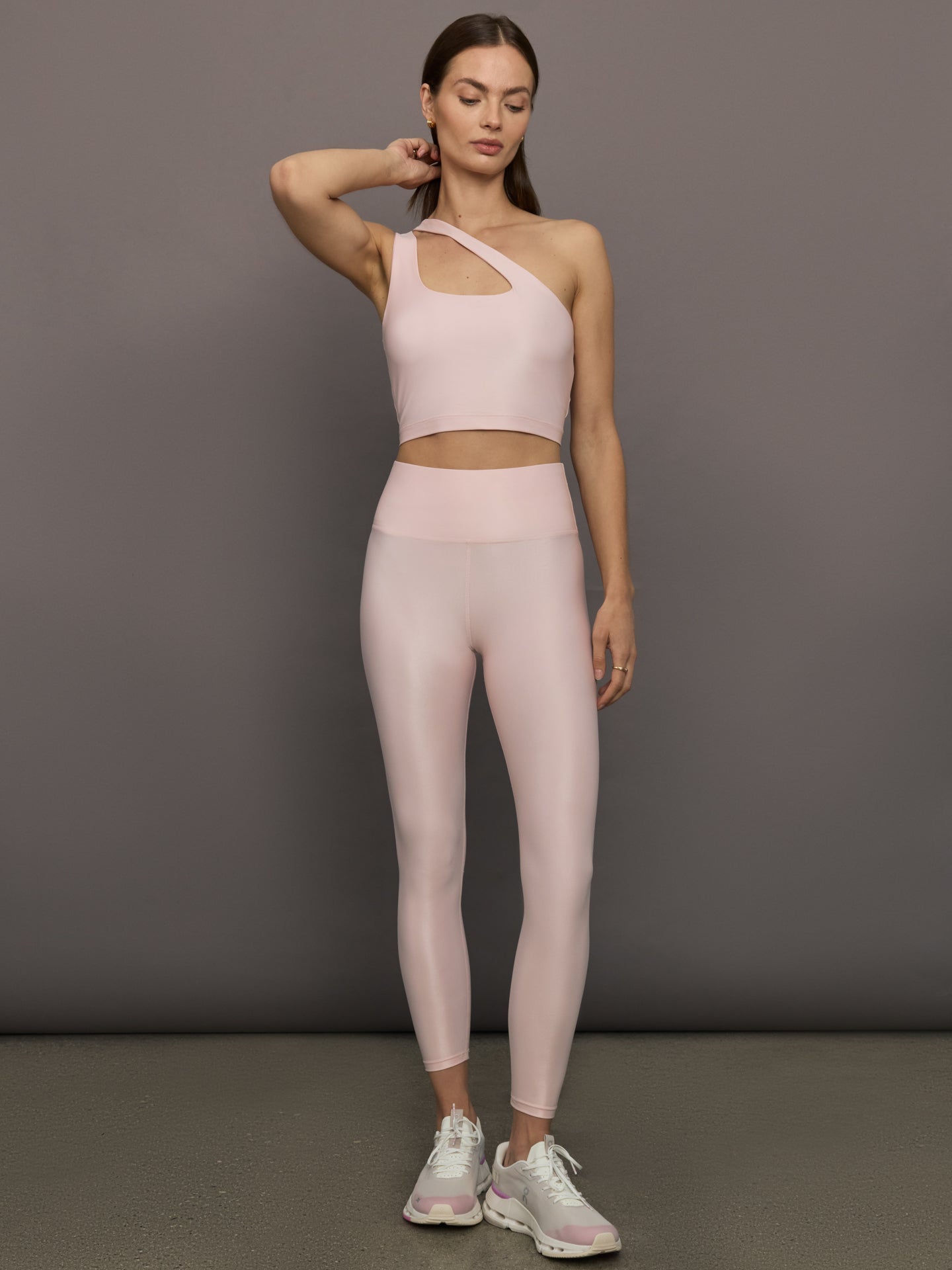 One Shoulder Bra Top in Takara Shine | Lotus