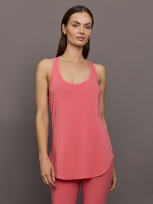 Long RacerBack Tank | Rosewood