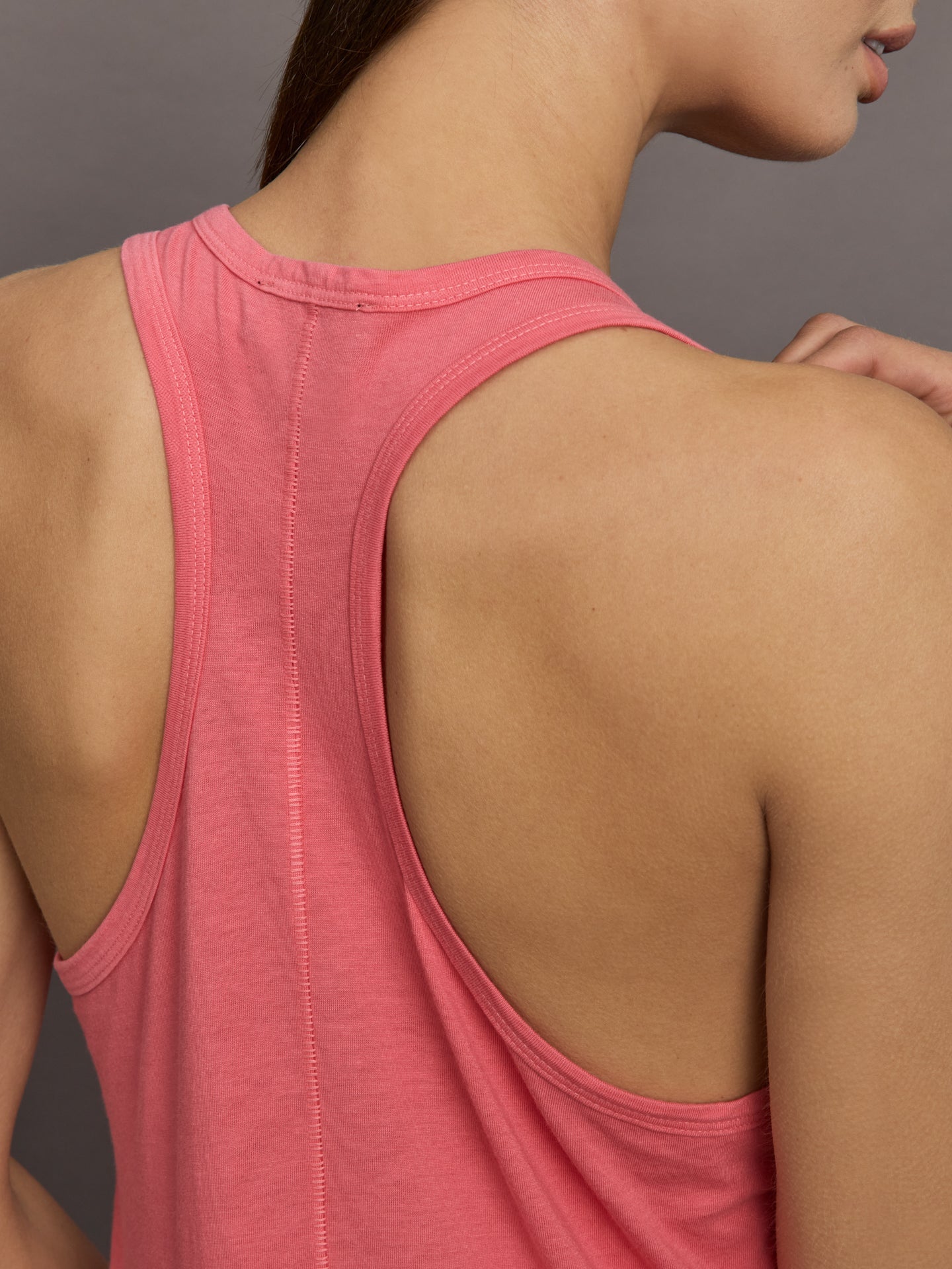 Long RacerBack Tank | Rosewood