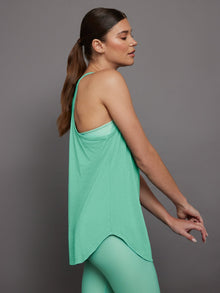 Carbon38 | Long RacerBack Tank | Wasabi