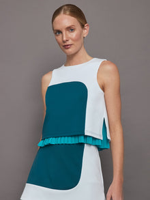 Carbon38 | Mod Tennis Top in Scuba | Deep Lagoon