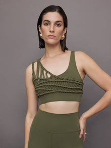 Carbon38 | Crochet Bra in Melt | Olive