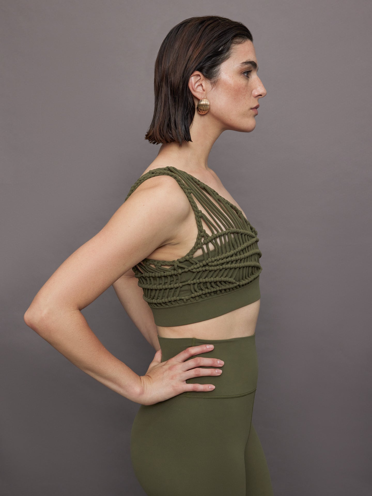 Carbon38 | Crochet Bra in Melt | Olive