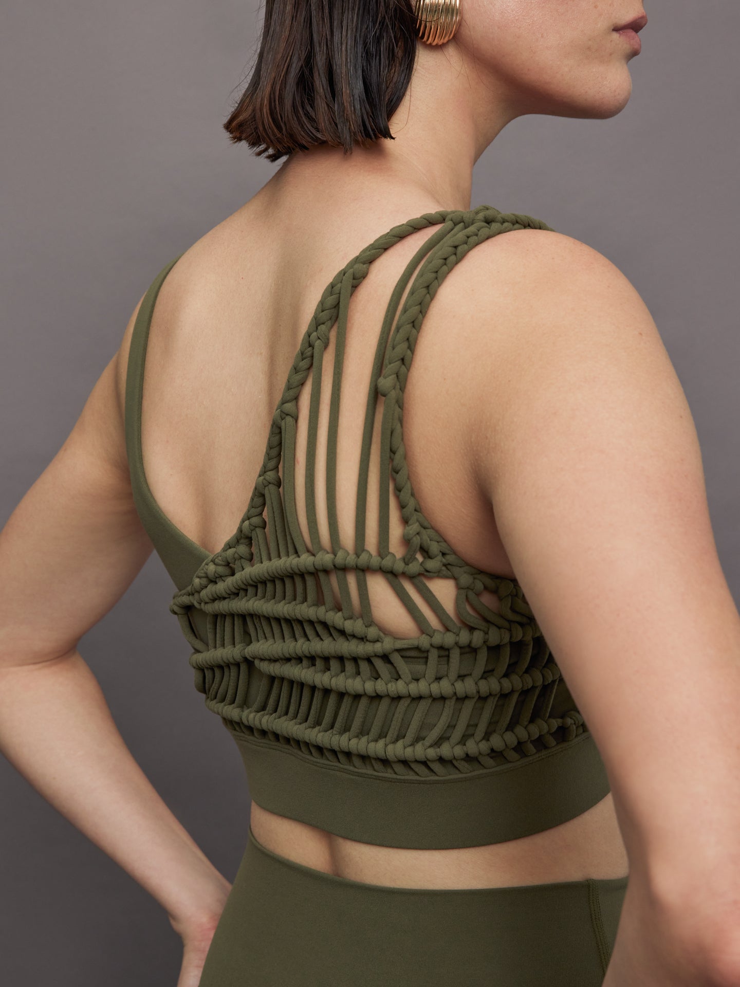Carbon38 | Crochet Bra in Melt | Olive