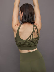 Carbon38 | Crochet Bra in Melt | Olive