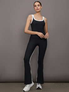 Colorblock Scoop Tank in Melt | Black/Cloud Dancer
