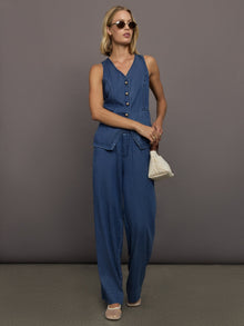 Chambray Vest | Medium Wash