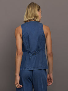 Chambray Vest | Medium Wash