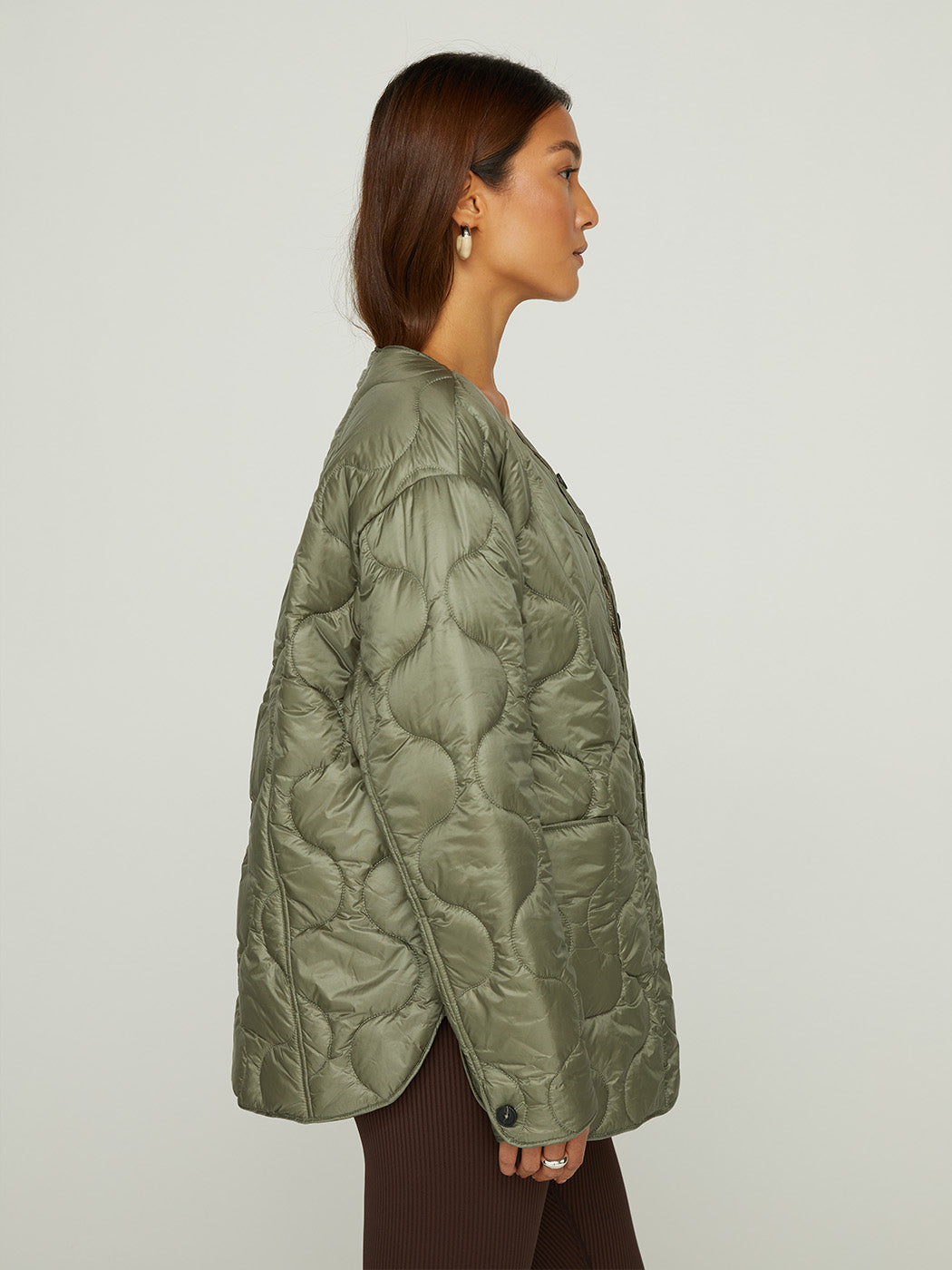 Carbon38 | Quilted Jacket | Silvery Green