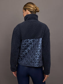 Carbon38 | High Shine Sherpa Jacket | Navy
