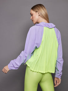 Carbon38 | Pleated Back Running Jacket | Sweet Lavender/Acid Lime