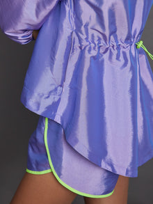 Iridescent Nylon Jacket | Sweet Lavender/ Acid Lime