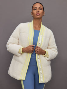 Sherpa Puffer Jacket | Natural Sherpa