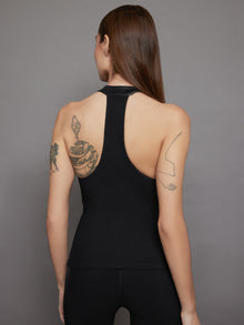 Carbon38 | Tuxedo Mock Neck Top | Black