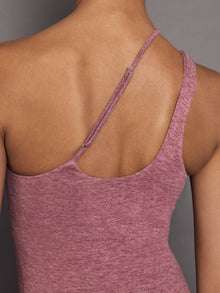 Carbon38 | One Shoulder Convertible Tank in Heather Melt | Hawthorn Rose Heather