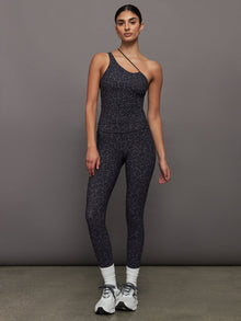 Carbon38 | One Shoulder Convertible Tank in Melt | Charcoal Leopard